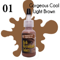 RICH MICROBLADE COLORS, #01 GORGEOUS COOL LIGHT BROWN, 15 ML