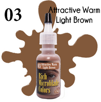 RICH MICROBLADE COLORS, #03 ATTRACTIVE WARM LIGHT BROWN